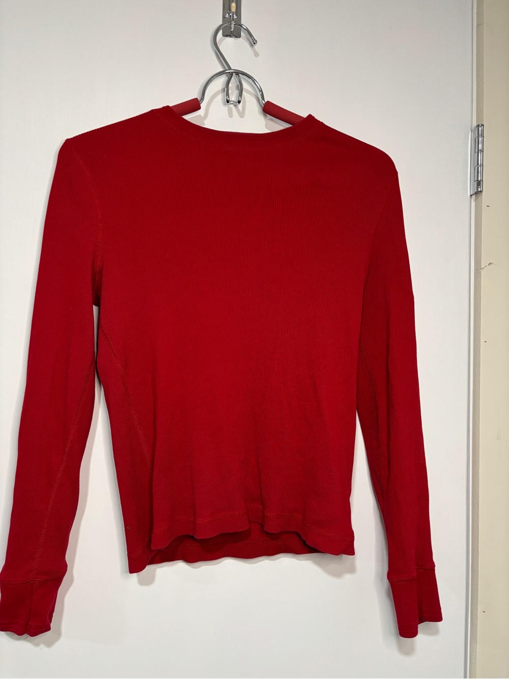 Ralph Lauren Red Ribbed Crewneck Sweater